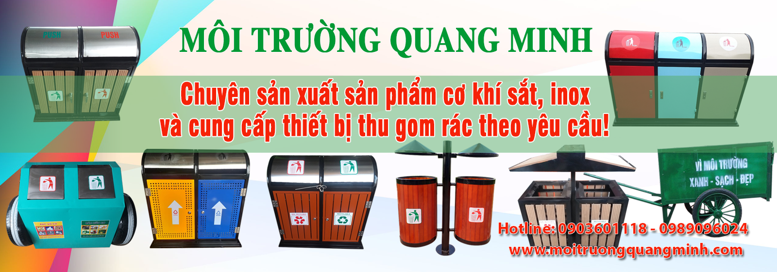 Môi trường Quang Minh chuyên cung cấp thùng rác các loại