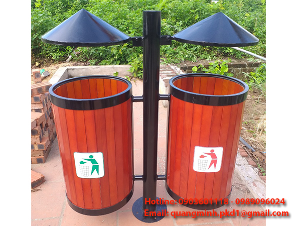 Giới thiệu Thùng rác gỗ ngoài trời bền đẹp của Môi trường Quang Minh 1