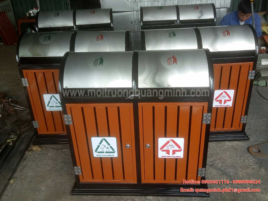 Môi trường Quang Minh nhận sản xuất thùng rác theo đơn đặt hàng