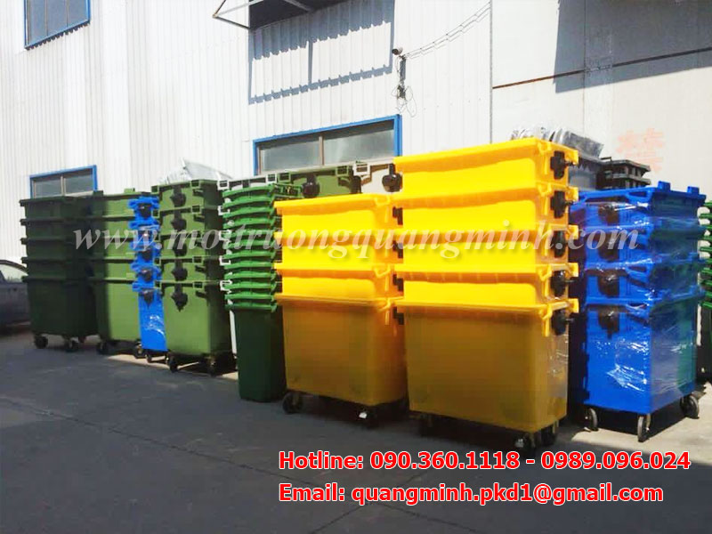 Cung cấp Thùng rác nhựa 660 lít HDPE thùng rác cỡ lớn chuyên dụng