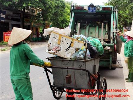 Môi trường Quang Minh sản xuất và bán xe gom rác các loại