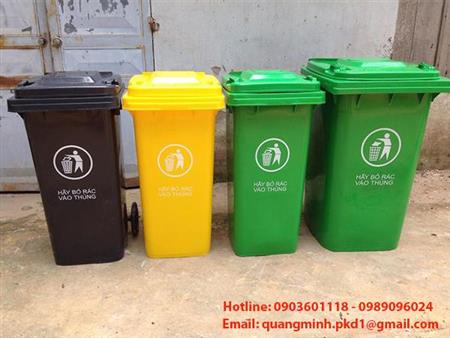 Thùng rác nhựa HDPE 240 lít giá rẻ chất lượng cao