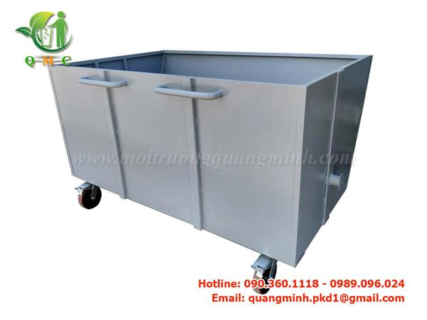 Thùng rác 2 khối có bánh xe di chuyển