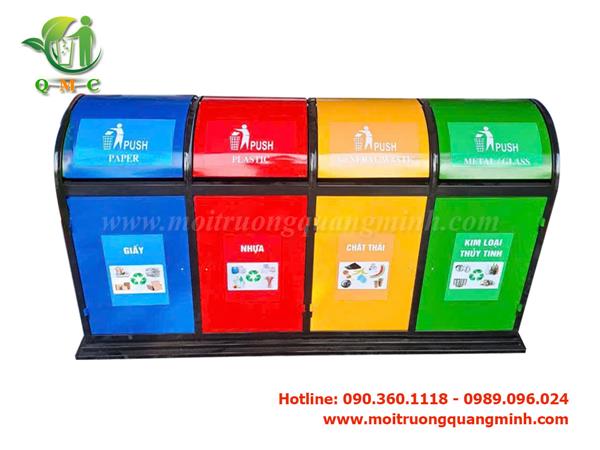 Thùng rác 4 ngăn phân loại rác QM25.02