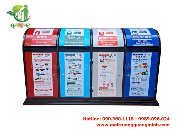 Thùng rác 4 ngăn phân loại rác QM25.01